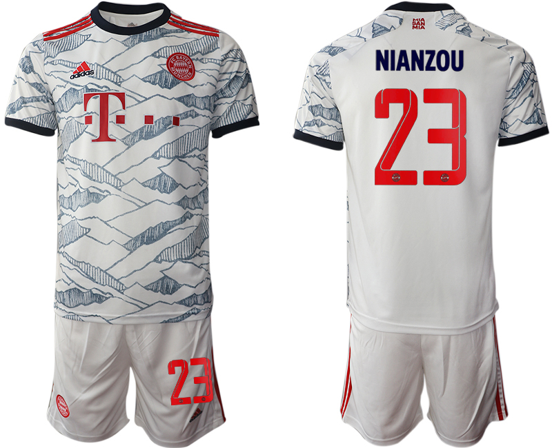 Men 2021-2022 Club Bayern Munich away white #23 Soccer Jersey->bayern munich jersey->Soccer Club Jersey